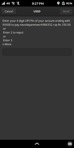 UPI Collect Request screenshot